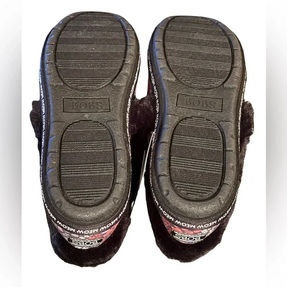 Bobs from Skechers NWT Size 10 Super Cute Faux Fur Cat Face Slippers (SH054) - Picture 5 of 9